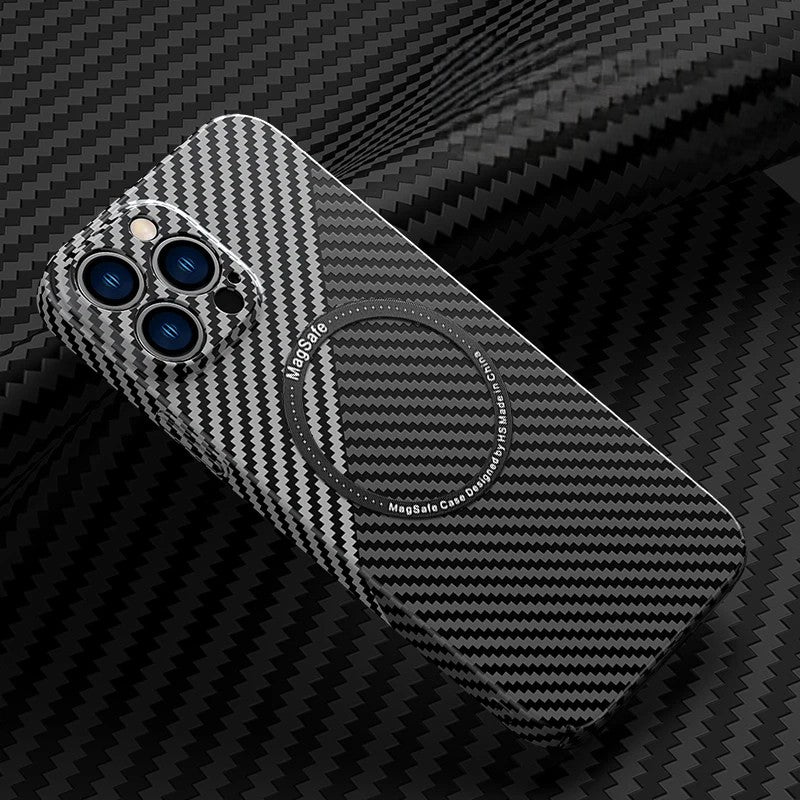 Carbon Fibre Magnetic MagSafe Case for iPhone